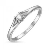 Помолвочное кольцо R01-SL06-015-G2-М12296 из белого золота, гладкое