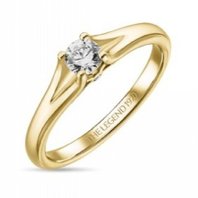 Помолвочное кольцо R01-SL06-020-G2-М12297 из желтого золота, гладкое